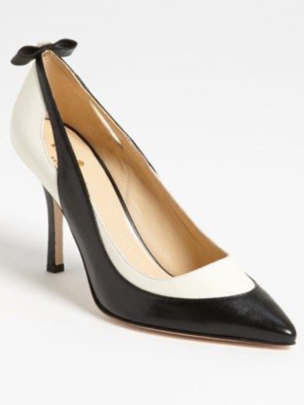Kate Spade NY 'precious' pump in Black and Ivory. Size 6.5
